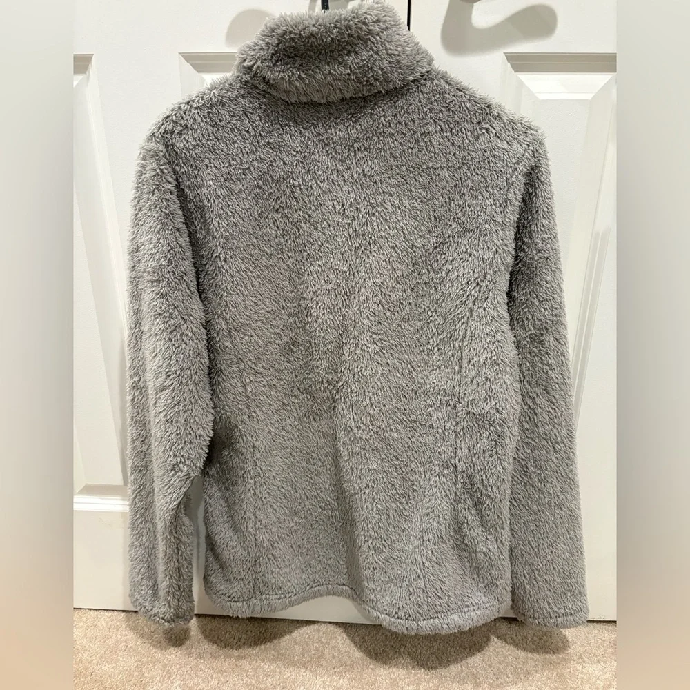 Grey Patagonia Fuzzy Zip Up Los Gatos Quarter Zip Size L - Picture 4 of 4